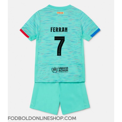 Barcelona Ferran Torres #7 Tredje trøje Børn 2023-24 Kortærmet (+ Korte bukser)